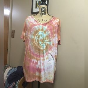 Upcycled tie dye tee